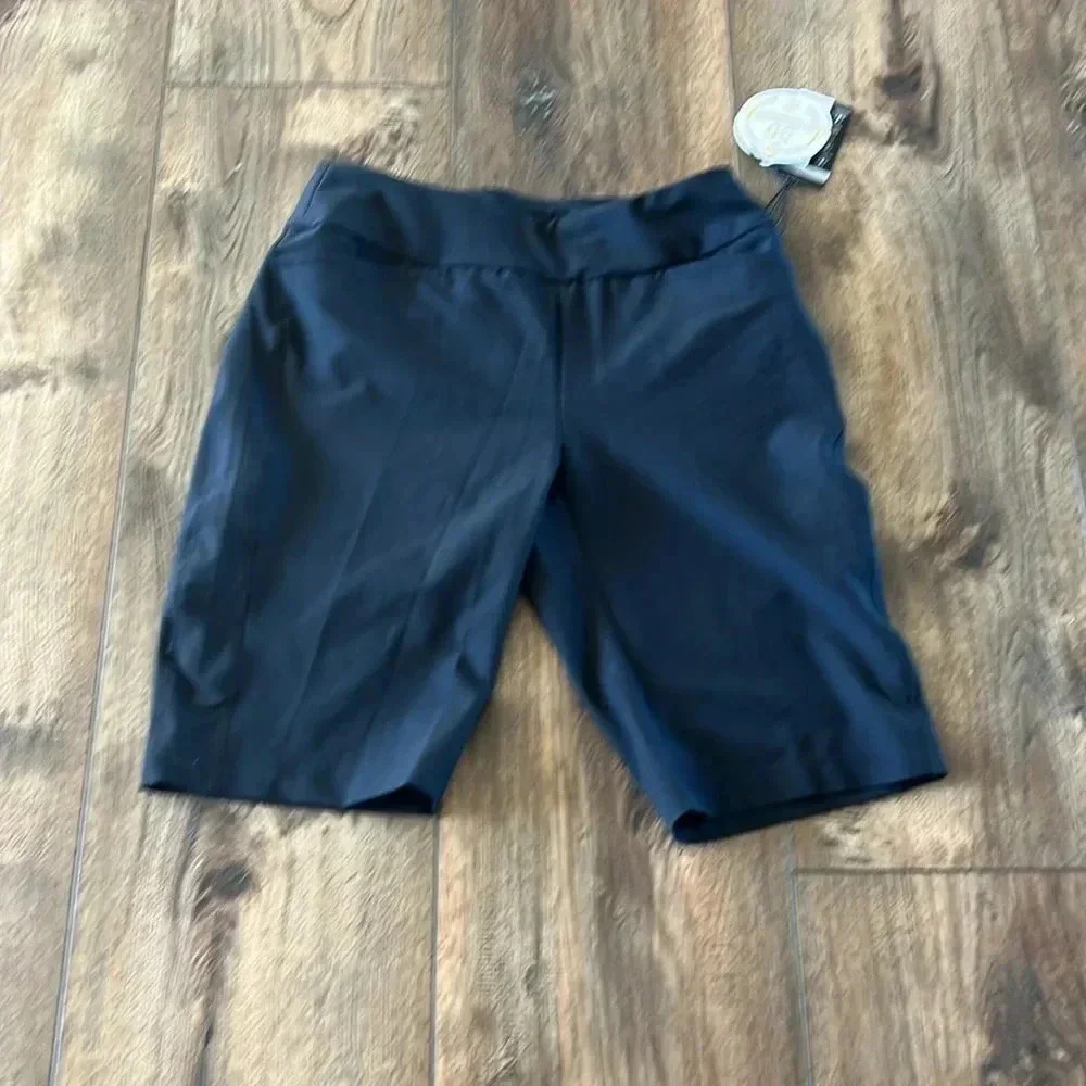 NWT Tail White Label Side Insert 11” Golf Shorts Black Size 4